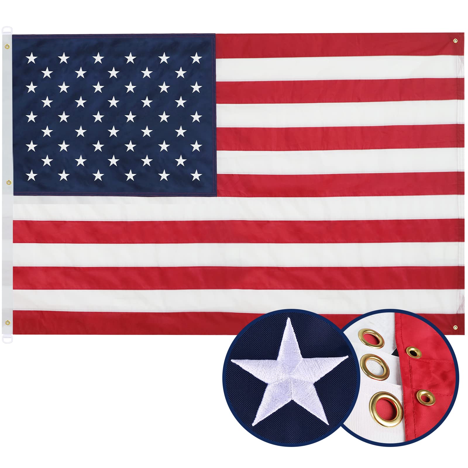 Amazon.com : BGTXCZ American Flag 5x8 Ft, Five Brass Grommets